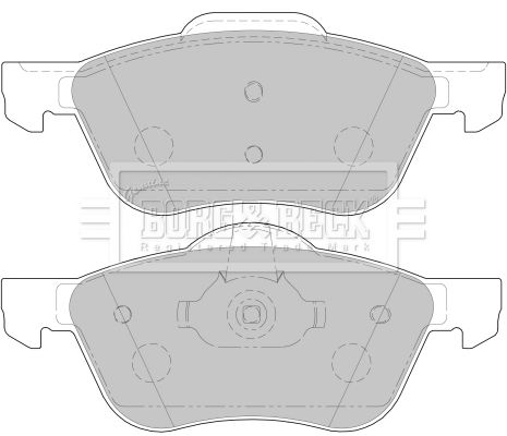 BORG & BECK Комплект тормозных колодок, дисковый тормоз BBP1772